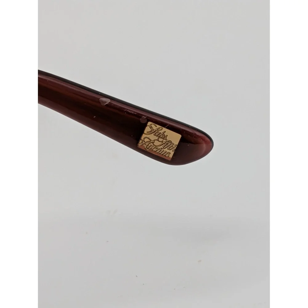 Saks Fifth Avenue 69/S Sunglass Frames Only Brown Floral Inlay Temples 57-15-135
